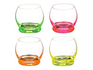 Набір склянок для соку Crazy Neon 4 по 390 мл Bohemia 25250 D4904 390
