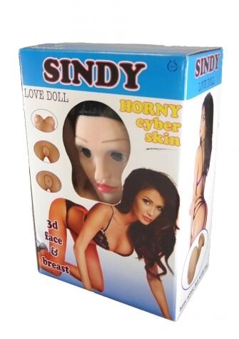 Надувна лялька "SINDY 3D" із вставкою з кібершкіри та вібростимуляцією від компанії Shock km ua - фото 1