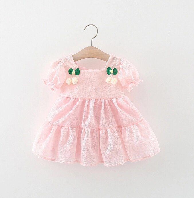 Нарядна сукня для дівчинки Вишеньки рожева 10014, розмір 80 від компанії Shock km ua - фото 1