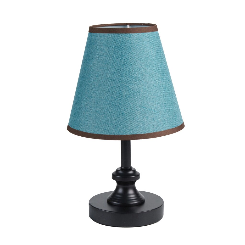 Настільна лампа, світильник декоративний з абажуром Sunlight блакитний 5061 від компанії Shock km ua - фото 1
