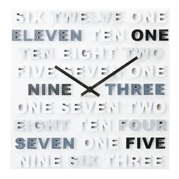 Настінний годинник "One Two Three" 35х35 см від компанії Shock km ua - фото 1