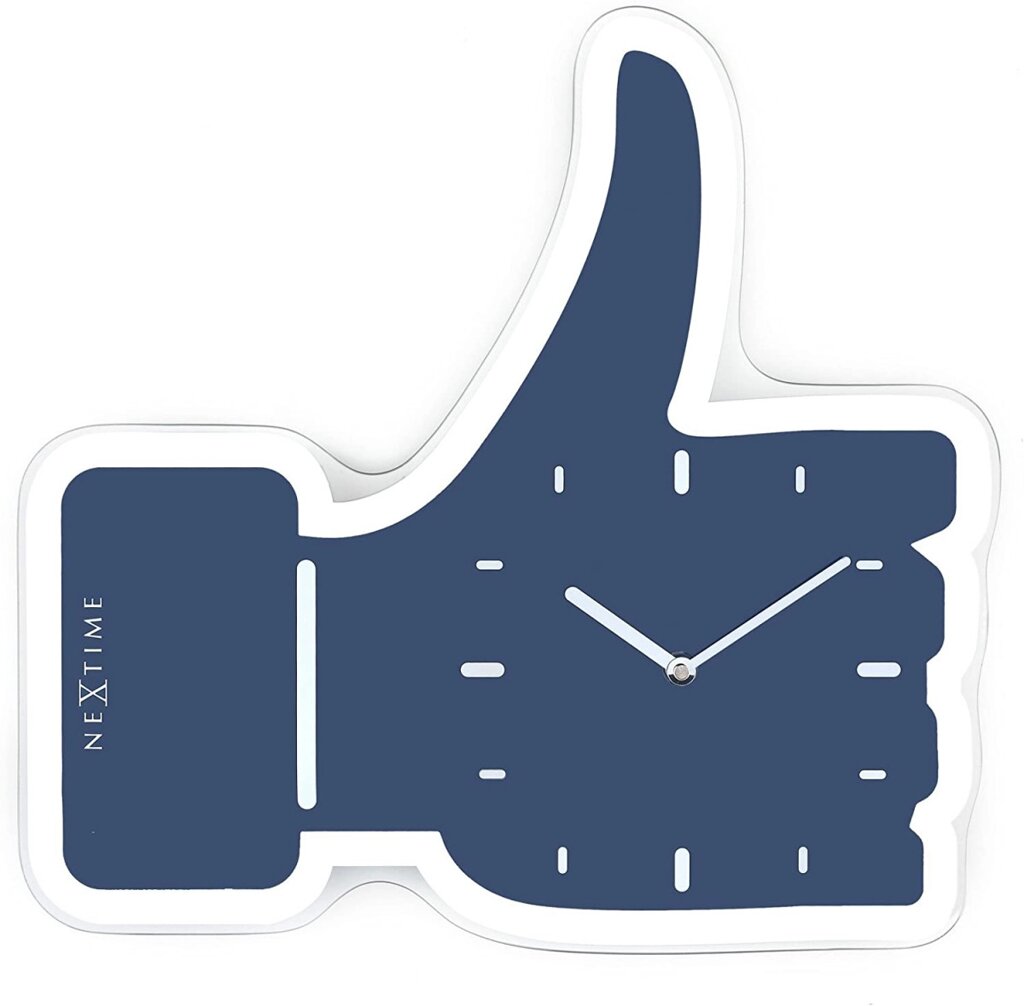 Настінний годинник "Thumbs Up!", синій 23х20 см від компанії Shock km ua - фото 1