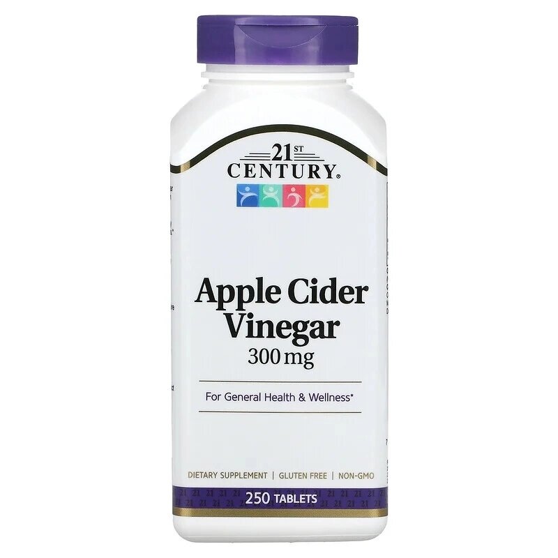 Натуральна добавка 21st Century Apple Cider Vinegar 300 mg, 250 таблеток від компанії Shock km ua - фото 1