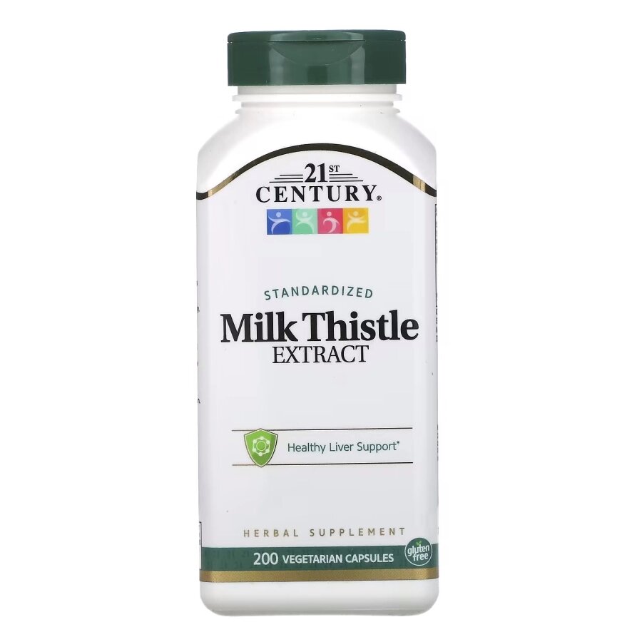 Натуральна добавка 21st Century Milk Thistle Extract, 200 вегакапсул від компанії Shock km ua - фото 1