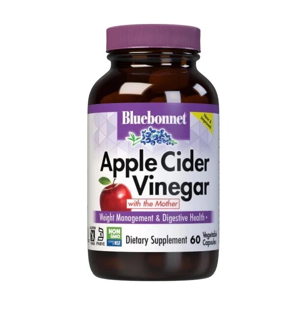 Натуральна добавка Bluebonnet Apple Cider Vinegar, 60 вегакапсул від компанії Shock km ua - фото 1