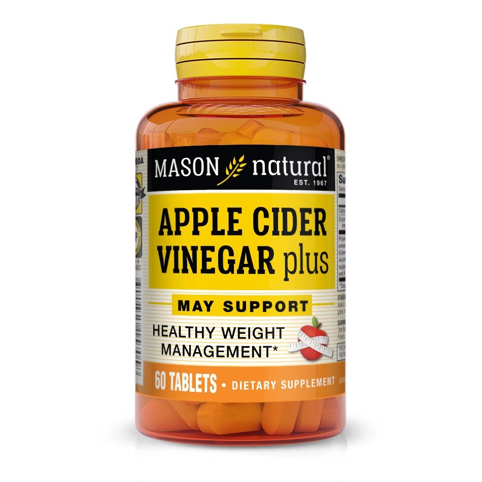Натуральна добавка Mason Natural Apple Cider Vinegar Plus, 60 таблеток від компанії Shock km ua - фото 1