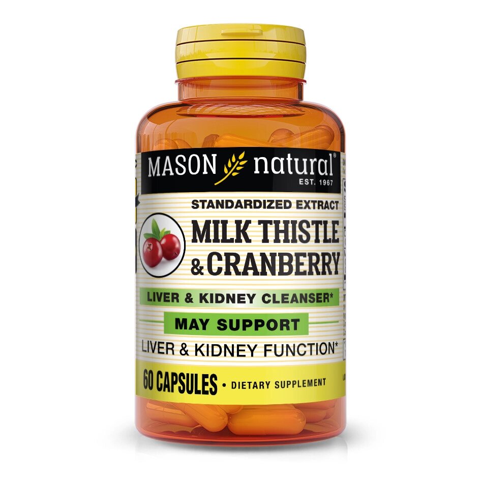 Натуральна добавка Mason Natural Milk Thistle/Cranberry, 60 капсул від компанії Shock km ua - фото 1