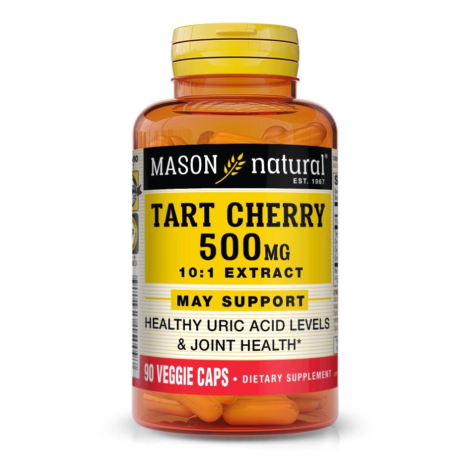 Натуральна добавка Mason Natural Tart Cherry 500 mg, 90 вегакапсул від компанії Shock km ua - фото 1