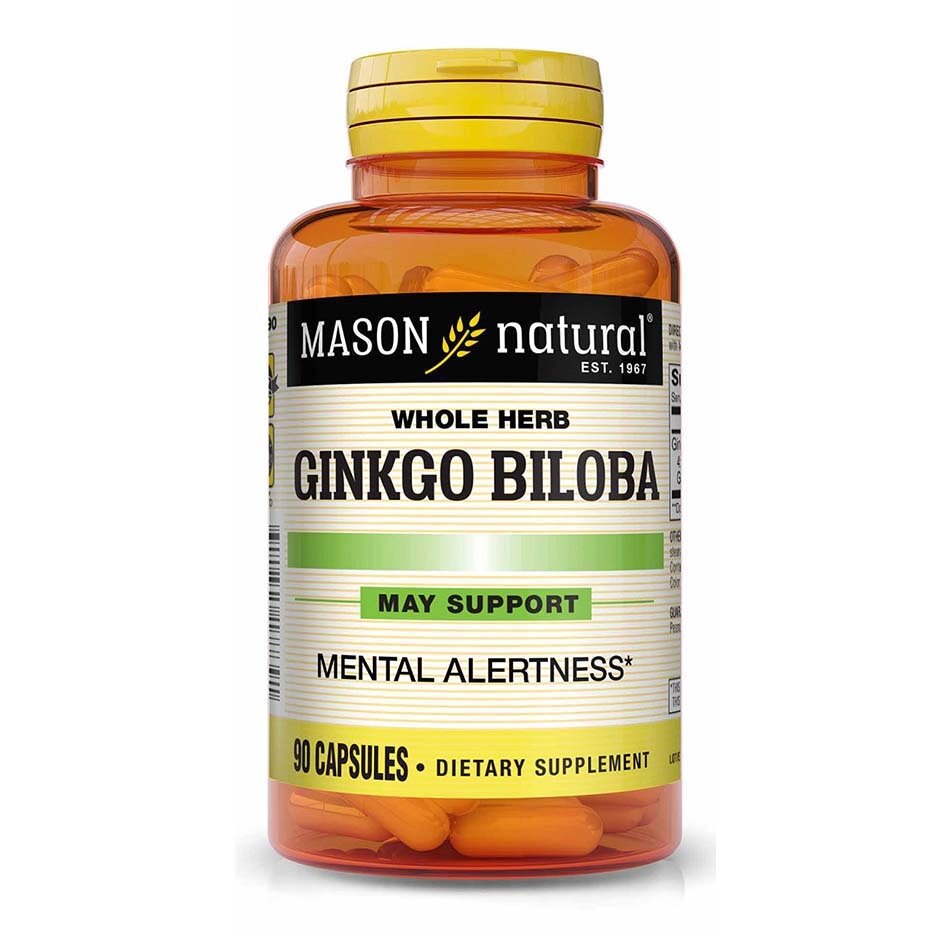 Натуральна добавка Mason Natural Whole Herb Ginkgo Biloba, 90 капсул від компанії Shock km ua - фото 1