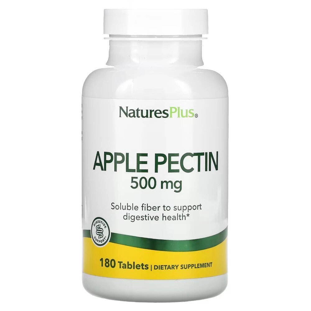 Натуральна добавка Natures Plus Apple Pectin 500 mg, 180 таблеток від компанії Shock km ua - фото 1
