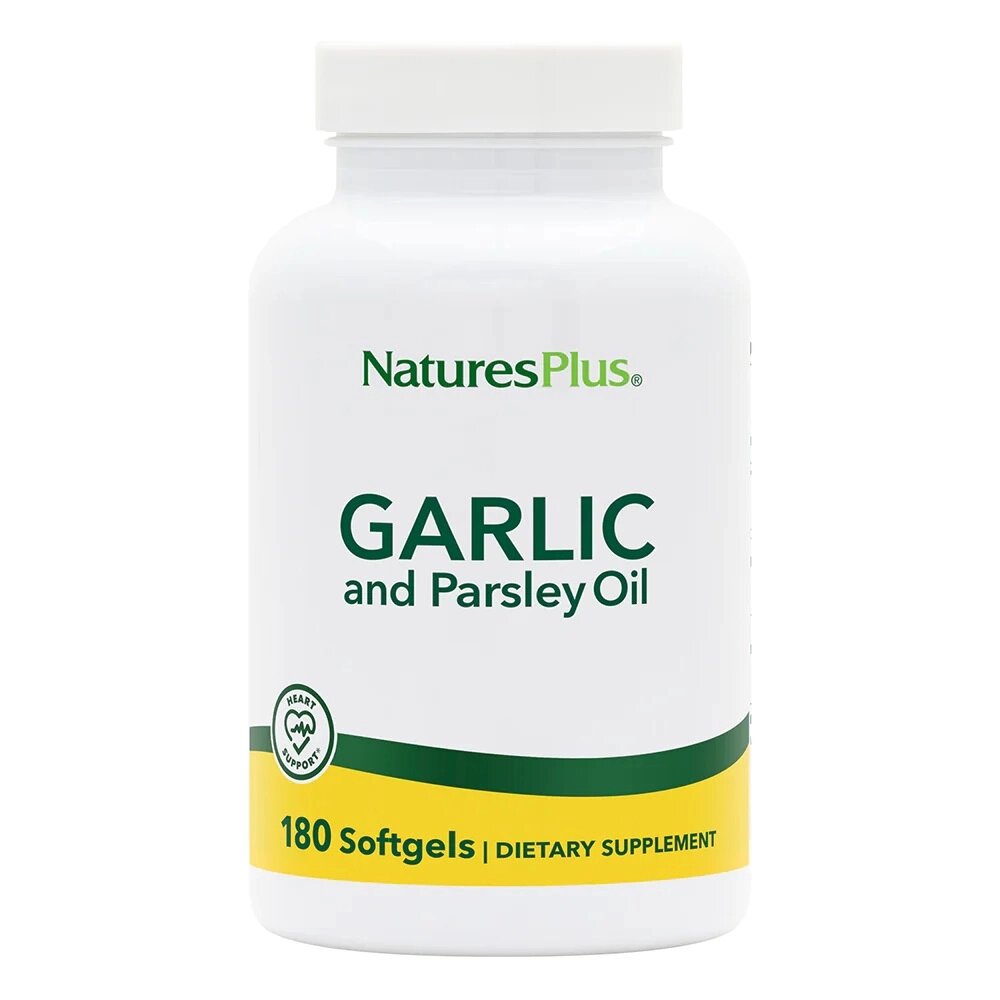Натуральна добавка Natures Plus Garlic and Parsley Oil, 180 капсул від компанії Shock km ua - фото 1