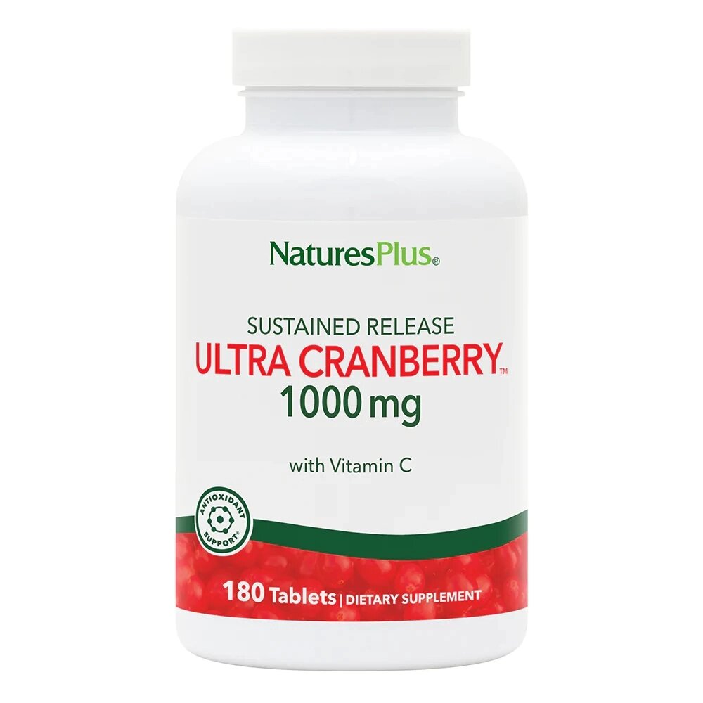 Натуральна добавка Natures Plus Ultra Cranberry 1000, 180 таблеток від компанії Shock km ua - фото 1
