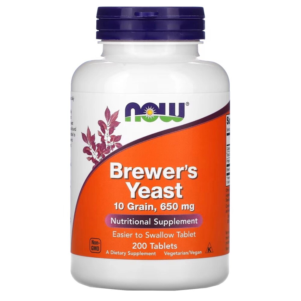 Натуральна добавка NOW Brewer's Yeast, 200 таблеток від компанії Shock km ua - фото 1