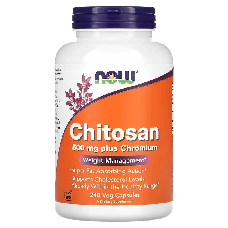 Натуральна добавка NOW Chitosan plus 500 mg, 240 капсул від компанії Shock km ua - фото 1