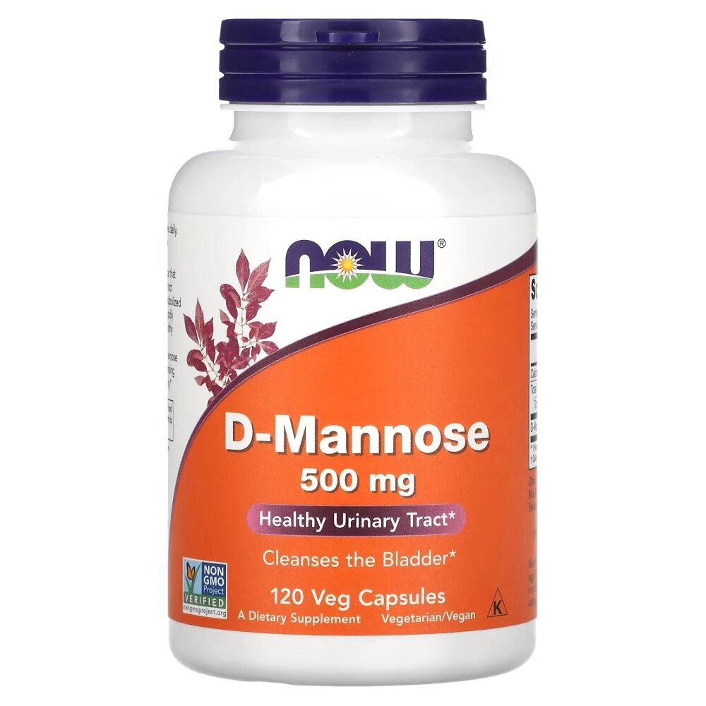 Натуральна добавка NOW D-Mannose 500 mg, 120 вегакапсул від компанії Shock km ua - фото 1