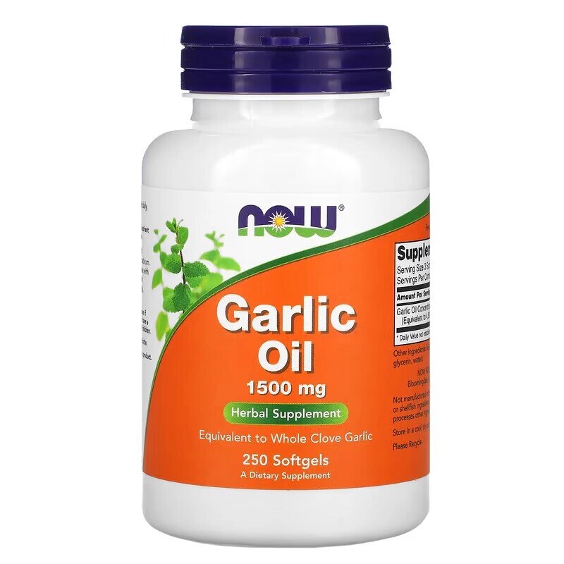 Натуральна добавка NOW Garlic Oil 1500 mg, 250 капсул від компанії Shock km ua - фото 1