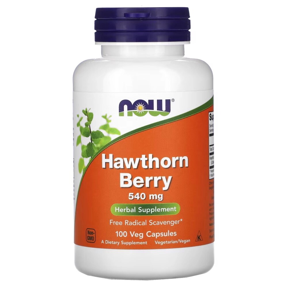 Натуральна добавка NOW Hawthorn Berry 540 mg, 100 вегакапсул від компанії Shock km ua - фото 1