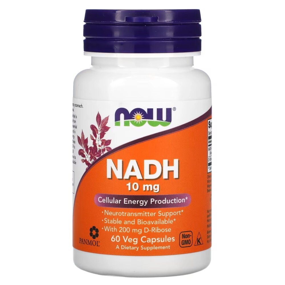 Натуральна добавка NOW NADH 10 mg, 60 вегакапсул від компанії Shock km ua - фото 1