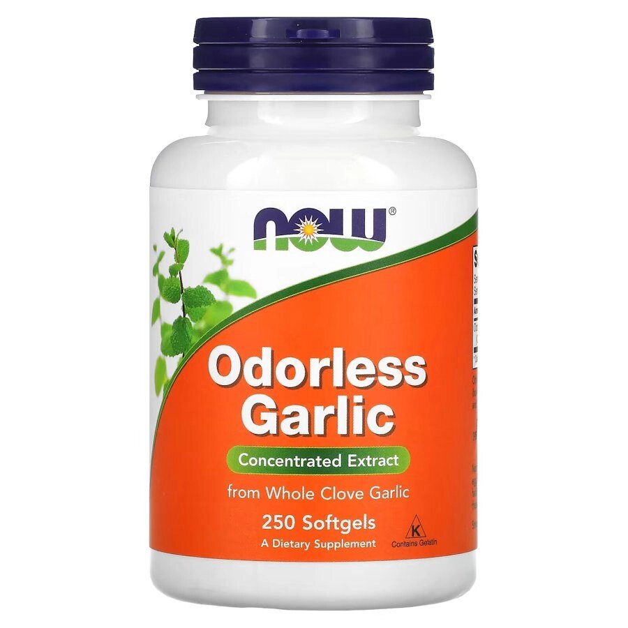 Натуральна добавка NOW Odorless Garlic, 250 капсул від компанії Shock km ua - фото 1