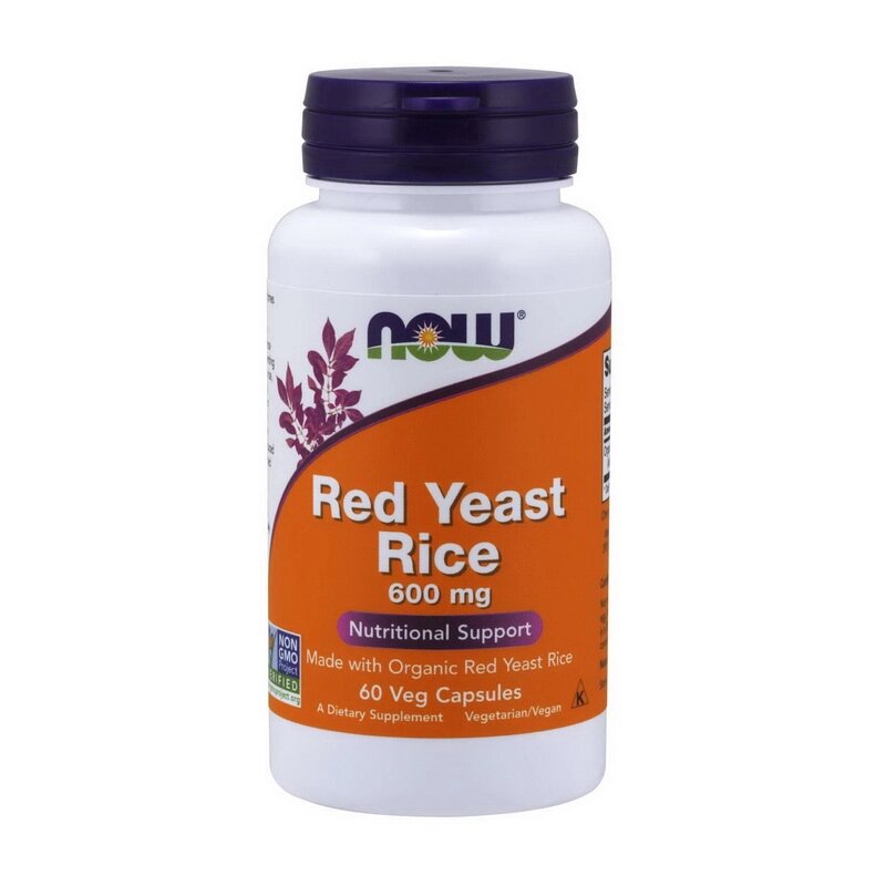 Натуральна добавка NOW Red Yeast Rice 600 mg, 60 вегакапсул від компанії Shock km ua - фото 1