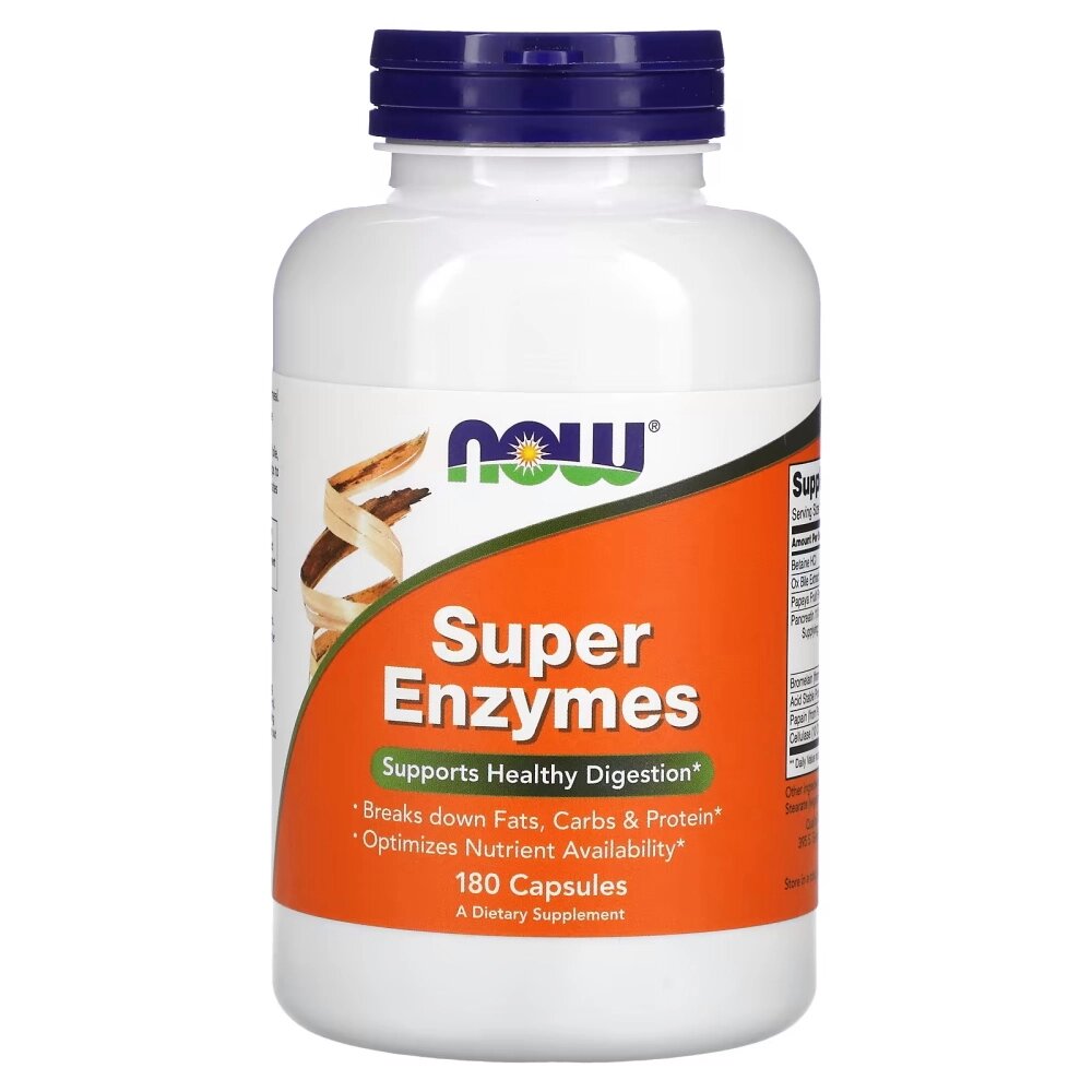 Натуральна добавка NOW Super Enzymes, 180 капсул від компанії Shock km ua - фото 1
