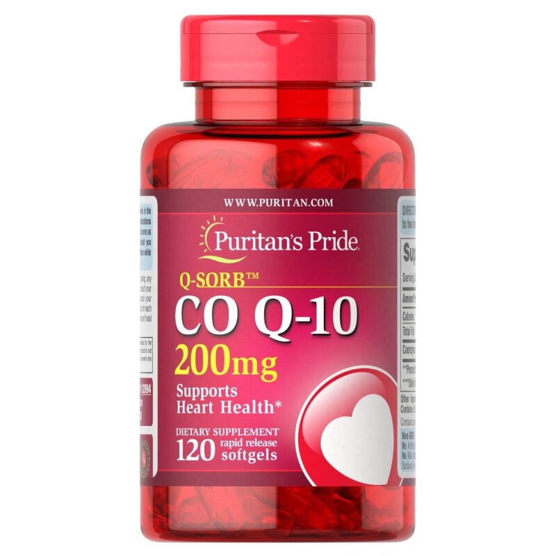 Натуральна добавка Puritan's Pride CO Q10 200 mg, 120 капсул від компанії Shock km ua - фото 1