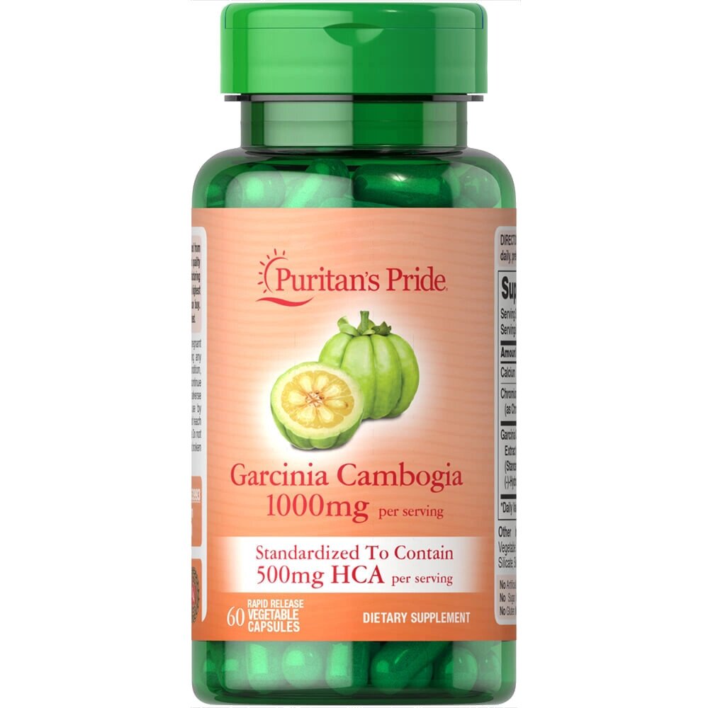 Натуральна добавка Puritan's Pride Garcinia Cambogia 500 mg, 60 вегакапсул від компанії Shock km ua - фото 1