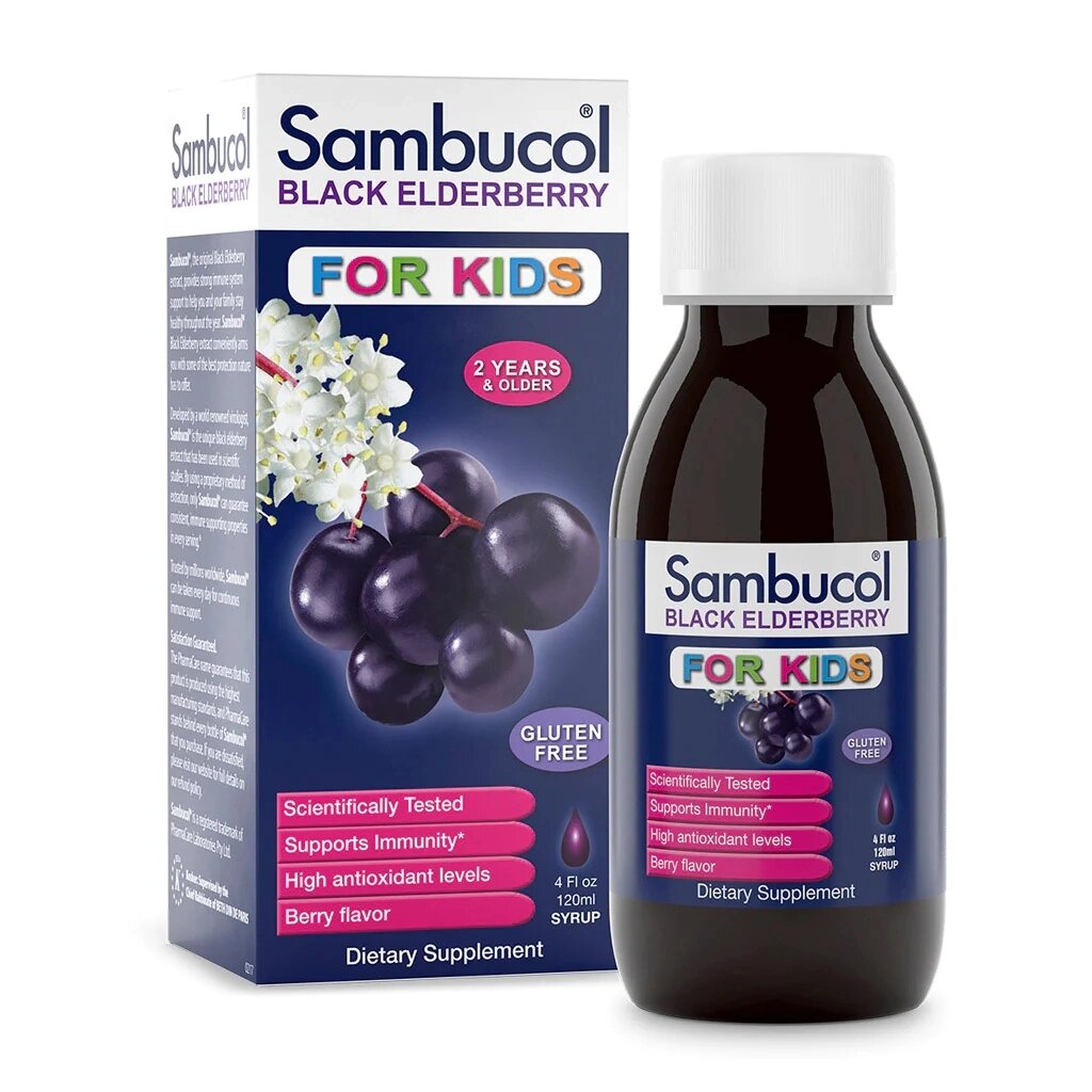 Натуральна добавка Sambucol Black Elderberry For Kids, 120 мл від компанії Shock km ua - фото 1