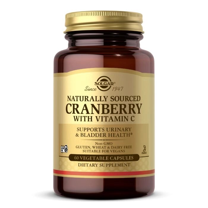Натуральна добавка Solgar Natural Cranberry with Vitamin C, 60 вегакапсул від компанії Shock km ua - фото 1
