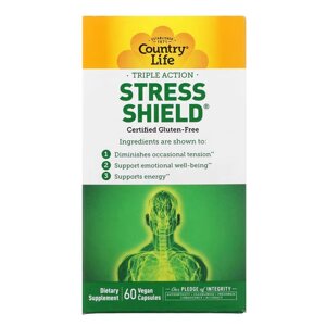 Натуральна добавка Country Life Stress Shield, 60 вегакапсул