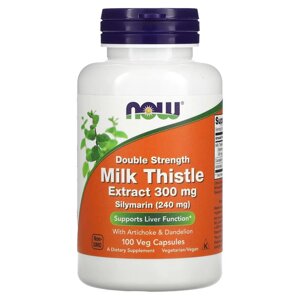 Натуральна добавка NOW Silymarin Milk Thistle 300 mg, 100 вегакапсул