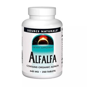 Натуральна добавка Source Naturals Alfalfa 648 mg, 250 таблеток