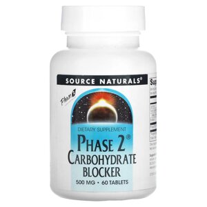 Натуральна добавка Source Naturals Phase 2 Carbohydrate Blocker, 60 таблеток