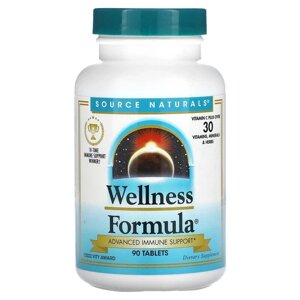 Натуральна добавка Source Naturals Wellness Formula Herbal Defense Complex, 90 таблеток