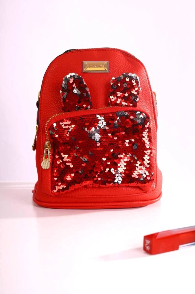 Невеликий жіночий червоний рюкзак-код 7-172 від компанії Shock km ua - фото 1
