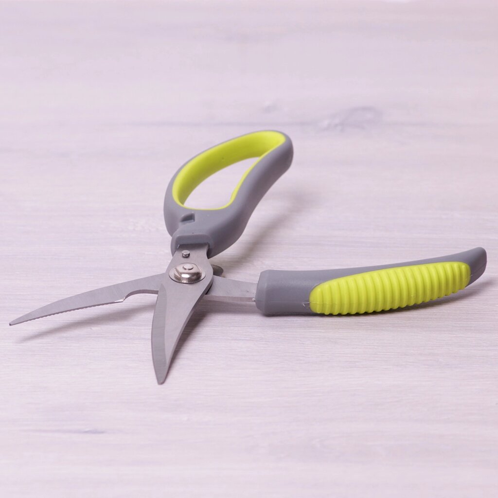 Ножиці кухонні 23см з нержавіючої сталі з пластиковими ручками 5184 від компанії Shock km ua - фото 1