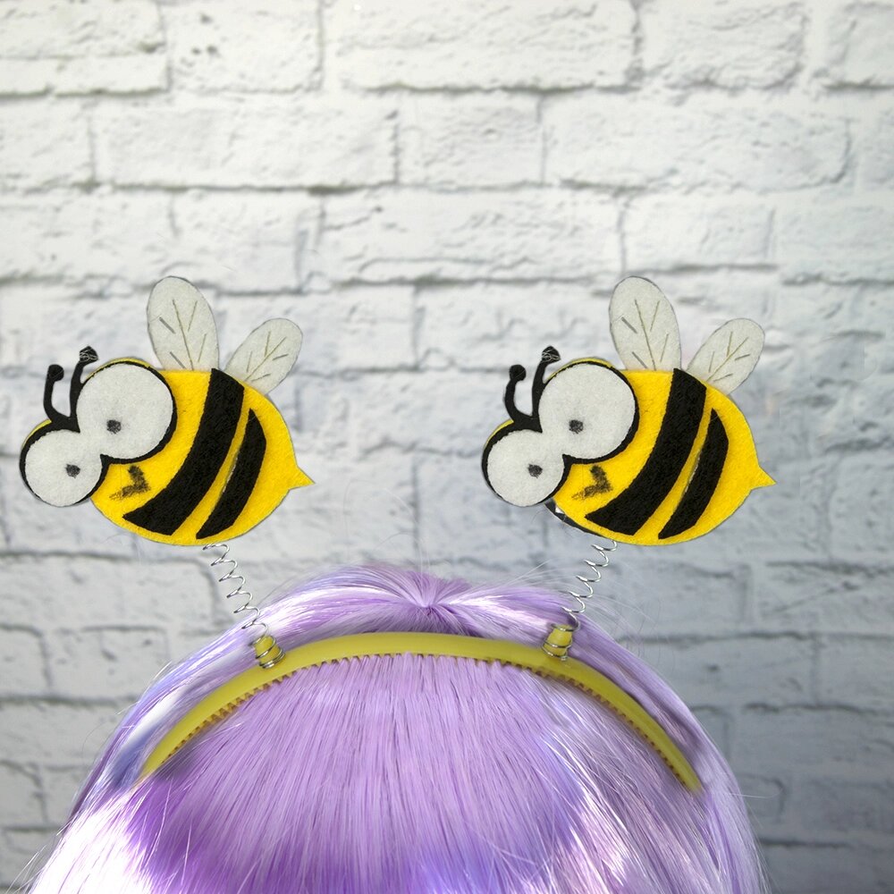 Обідок карнавальний Бджілка на пружинках від компанії Shock km ua - фото 1