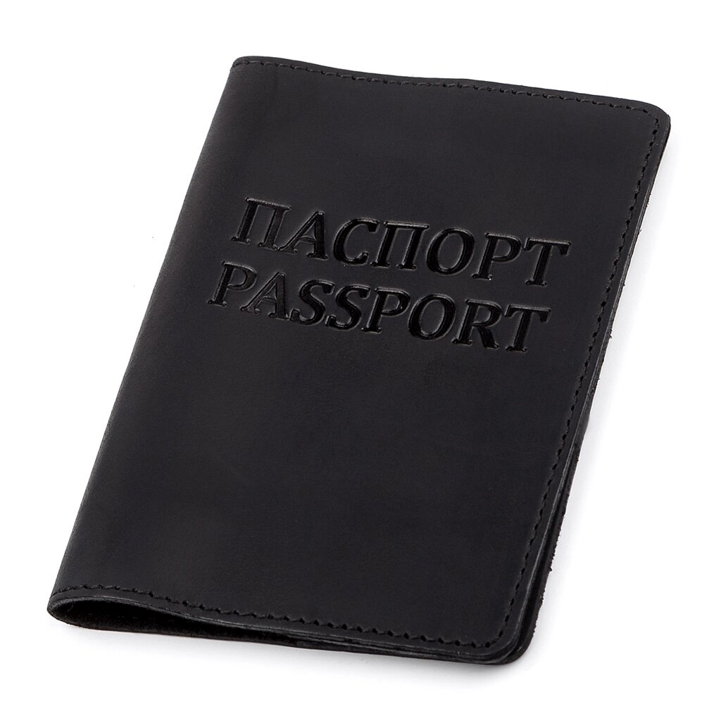Обложка на паспорт Shvigel 13917 шкіряна Чорна від компанії Shock km ua - фото 1