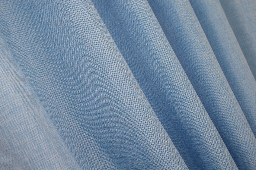 Однотонна тканина "Льон мішковина". Висота 2,8 м. Колір блакитний. Код 1055ш від компанії Shock km ua - фото 1