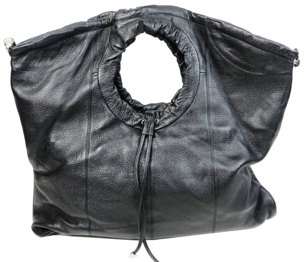 Оригінальна жіноча шкіряна сумка Giorgio Ferretti чорна від компанії Shock km ua - фото 1