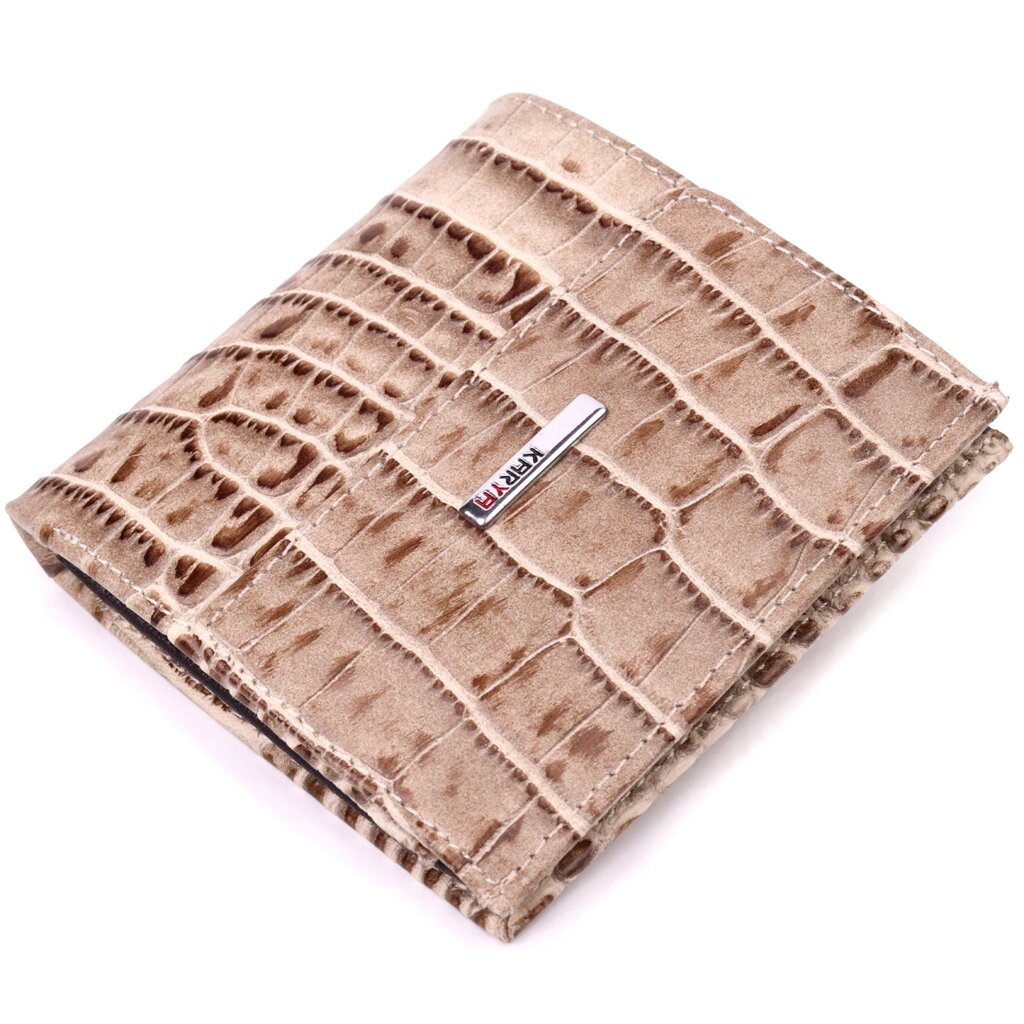 Оригінальний жіночий гаманець з натуральної шкіри під крокодила KARYA 21314 Різнокольоровий від компанії Shock km ua - фото 1