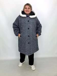 Пальто жіноче зимове з підкладкою до -15°Фаворит" великі розміри 66-68; 70-72; 74-76