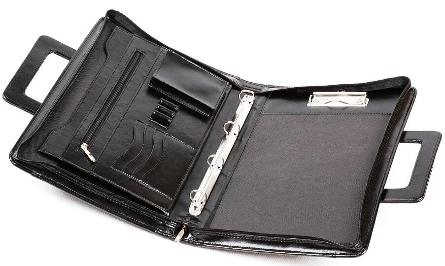 Папка портфель з екошкіри JPB AK-13 чорна від компанії Shock km ua - фото 1