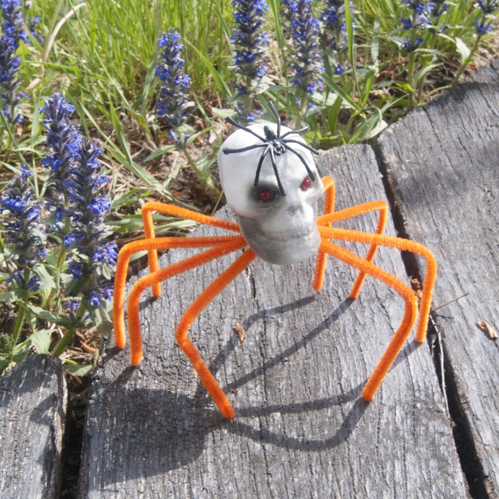 Павук готичний череп 30см (помаранчевий) від компанії Shock km ua - фото 1