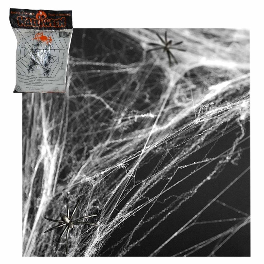 Павутиння з павуками (20гр) біле від компанії Shock km ua - фото 1