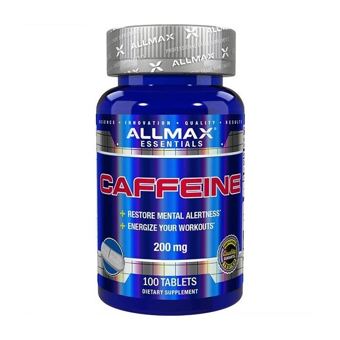 Передтренувальний комплекс Allmax Nutrition Caffeine 200 mg, 100 таблеток від компанії Shock km ua - фото 1
