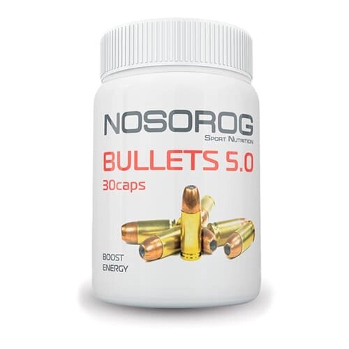 Передтренувальний комплекс Nosorog Bullets 5.0, 30 капсул від компанії Shock km ua - фото 1