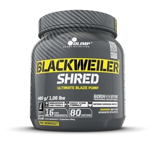 Передтренувальний комплекс Olimp BlackWeiler Shred, 480 грам Апельсин від компанії Shock km ua - фото 1