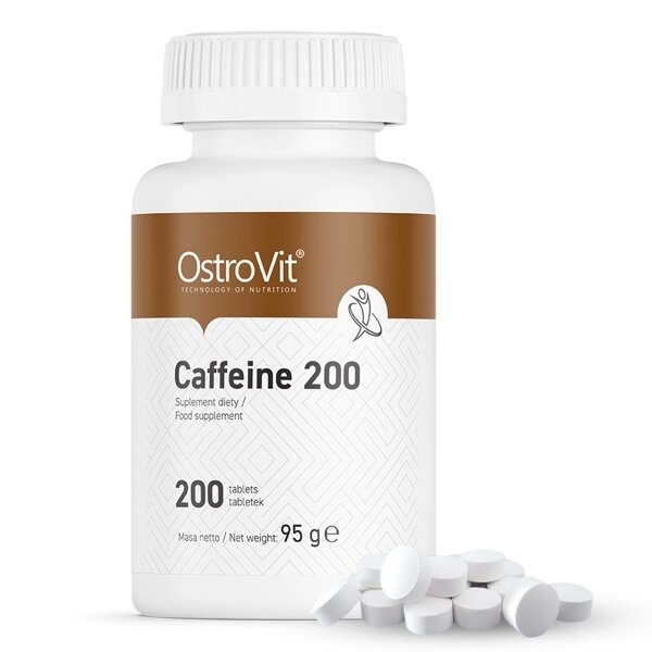 Передтренувальний комплекс OstroVit Caffeine 200, 200 таблеток від компанії Shock km ua - фото 1