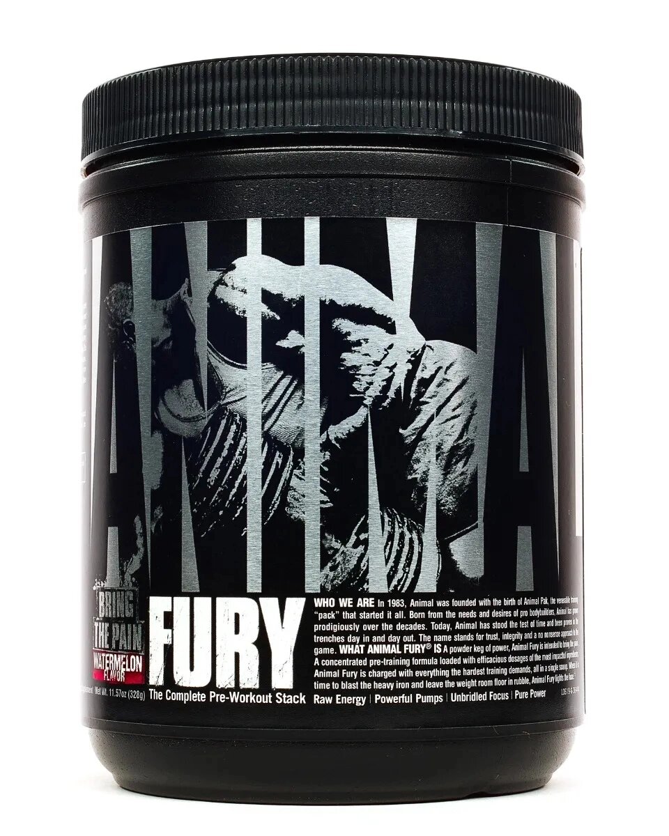 Передтренувальний комплекс Universal Nutrition Animal Fury, 20 порцій Кавун (328 грам) від компанії Shock km ua - фото 1